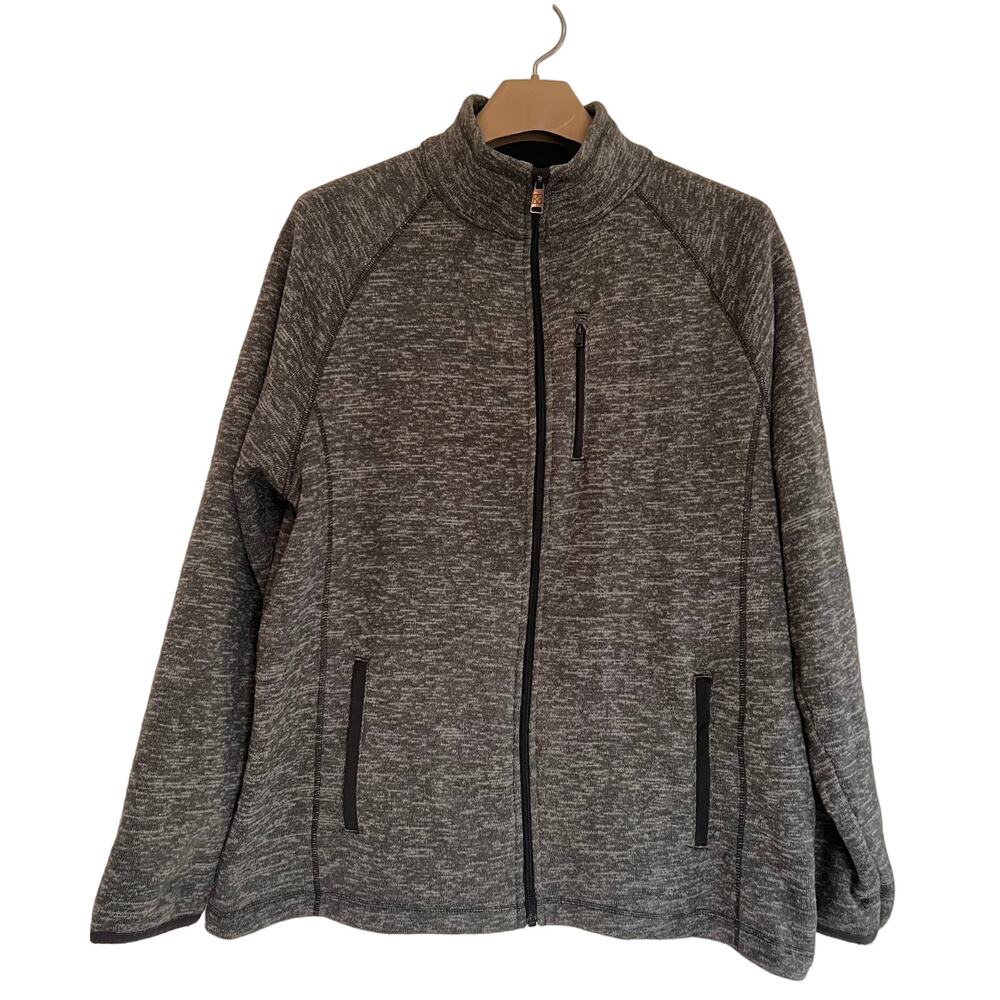 Swiss Tech Gray Full Zip Jacket Coat Mens LARGE (42-44)